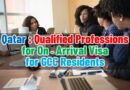 Qatar : List of Professions Approved for on-Arrival Visa for the GCC Residents